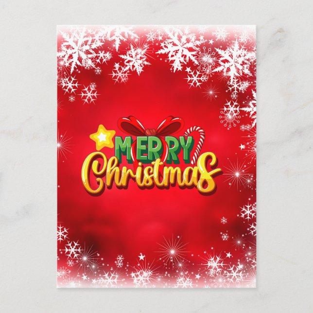 Frohe Weihnachten Weihnachten Red Green Gold Feier (Vorderseite)