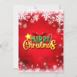 Frohe Weihnachten Weihnachten Red Green Gold Feier Einladung