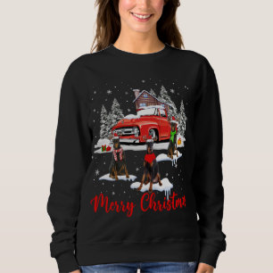 Frohe Weihnachten Weihnachten Reindeer Dobermann m Sweatshirt