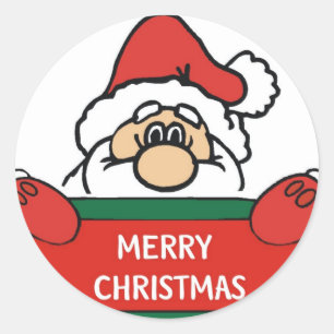 Frohe Weihnachten Weihnachten Runder Aufkleber