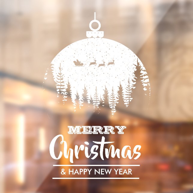 Frohe Weihnachten Weihnachten Sleigh Ornament Holi Fensteraufkleber (Blatt 2)