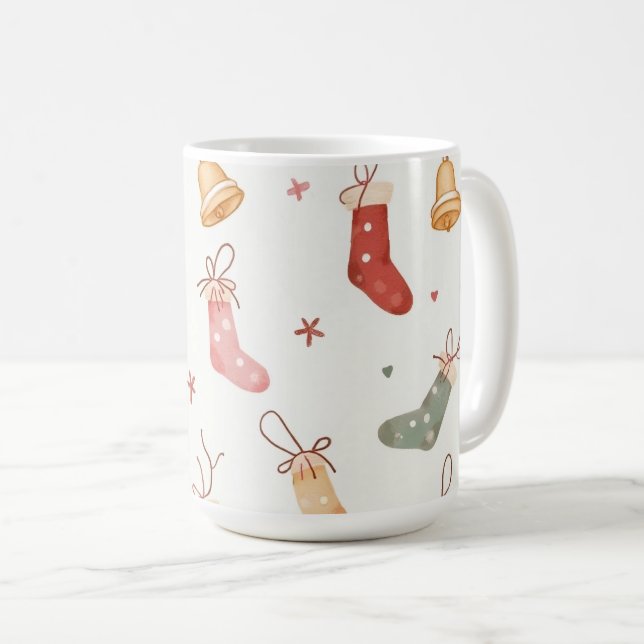 Frohe Weihnachten! Weihnachten Tasse. Kaffeetasse (VorderseiteRechts)