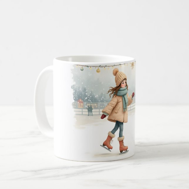 Frohe Weihnachten! Weihnachten Tasse. Kaffeetasse (Vorderseite Links)