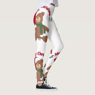 Frohe Weihnachten, Weihnachten Teddy Bär Leggings