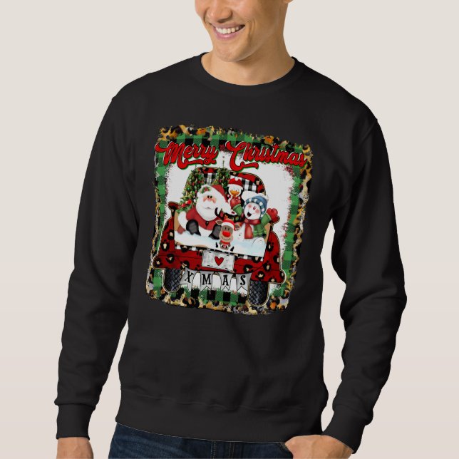 Frohe Weihnachten Weihnachten Truck Niedlich Weihn Sweatshirt (Vorderseite)