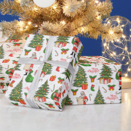 Frohe Weihnachten Weihnachten Überprüfung seiner L Geschenkpapier