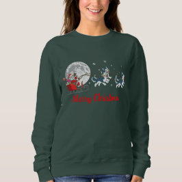 Frohe Weihnachten Weihnachten und Huskys Sweatshirt