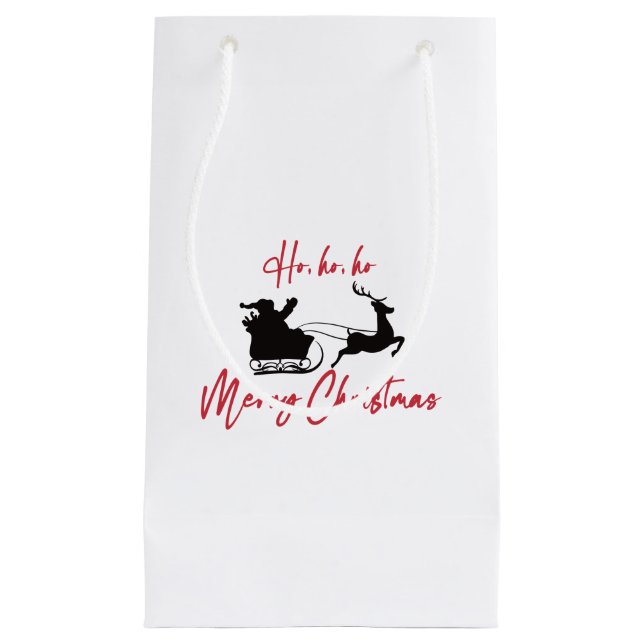 Frohe Weihnachten Weihnachten und Reindeer Kleine Geschenktüte (Vorderseite)