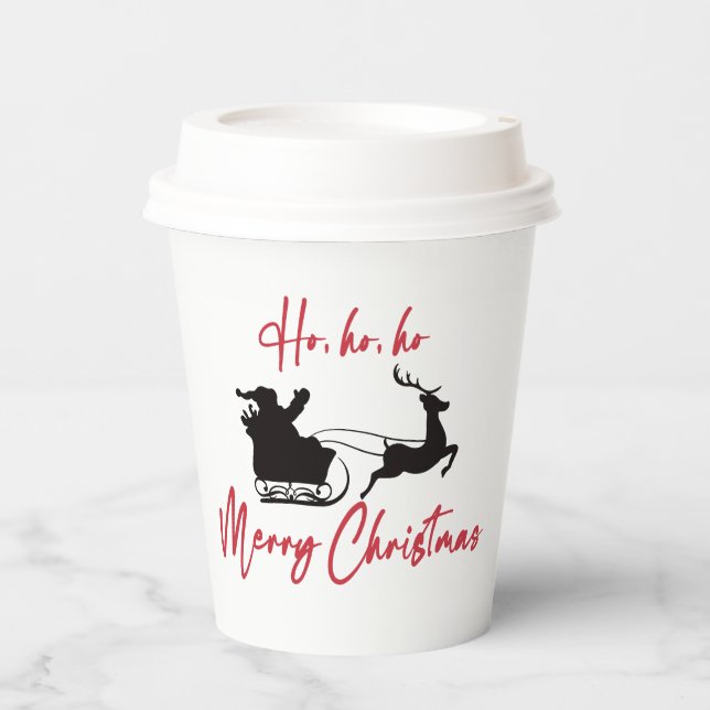 Frohe Weihnachten Weihnachten und Reindeer Pappbecher (Vorderseite)