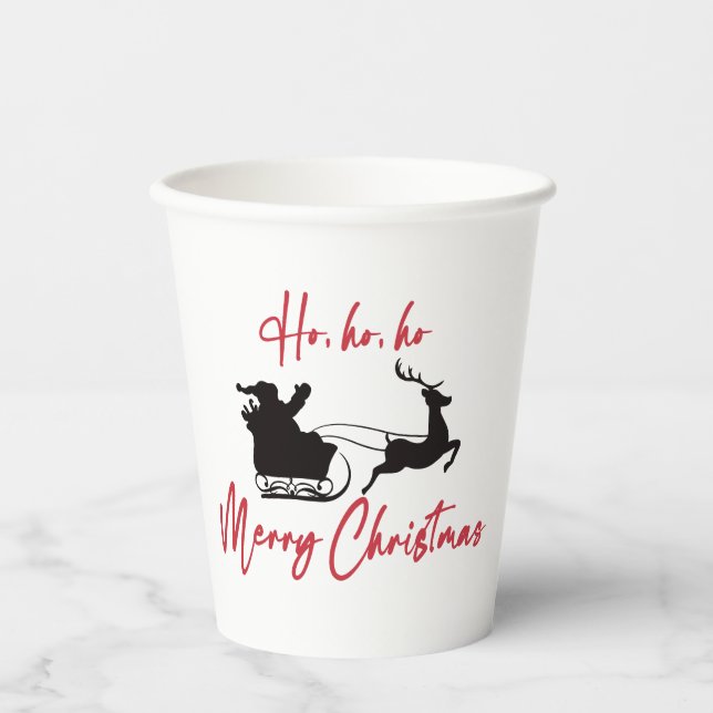 Frohe Weihnachten Weihnachten und Reindeer Pappbecher (Vorderseite)
