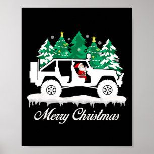 Frohe Weihnachten Weihnachten Weihnachten Auto 4x4 Poster