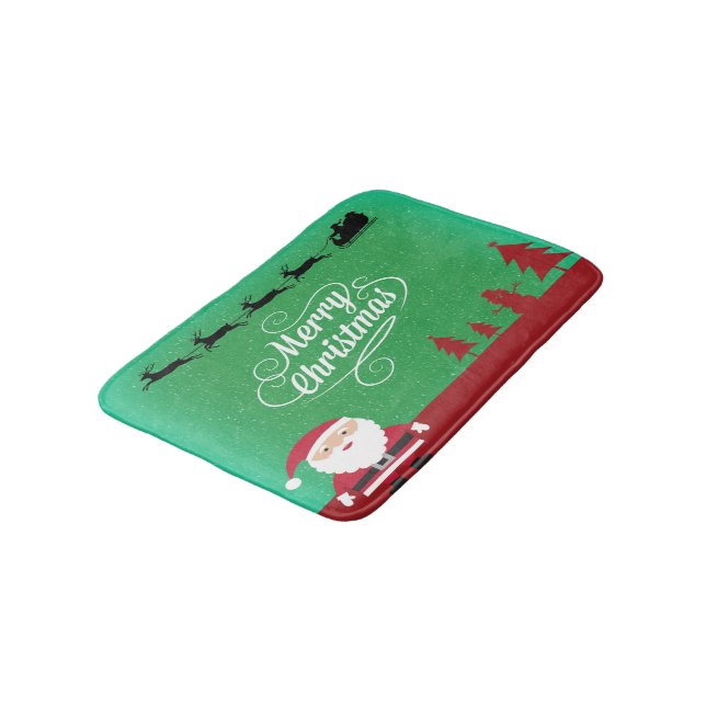 Frohe Weihnachten Weihnachten Weihnachten Reindeer Badematte (Schrägansicht)