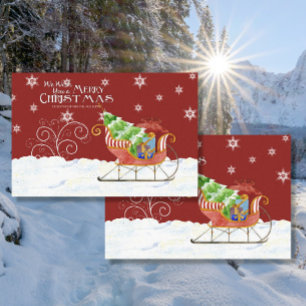Frohe Weihnachten Weihnachten Weihnachten Schlitte Seidenpapier