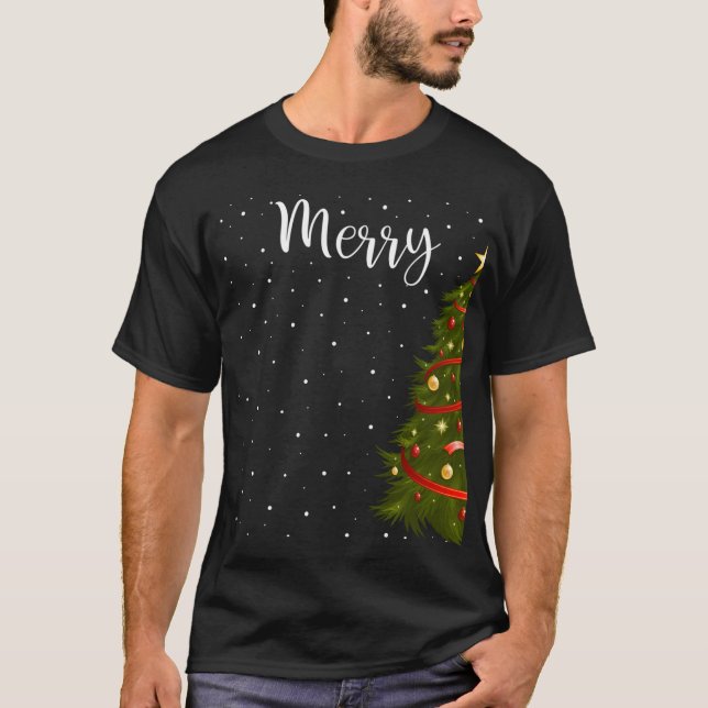 Frohe Weihnachten Weihnachten Weihnachten Tree Paa T-Shirt (Vorderseite)