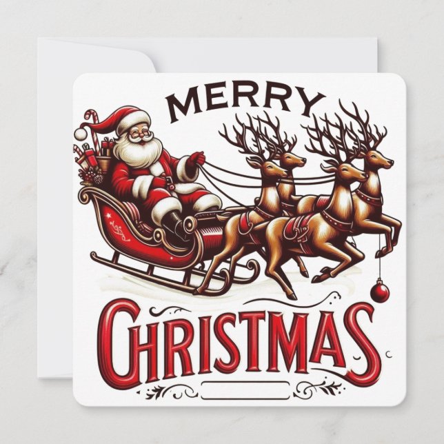 Frohe Weihnachten Weihnachten Weihnachten und Rein Einladung (Vorderseite)