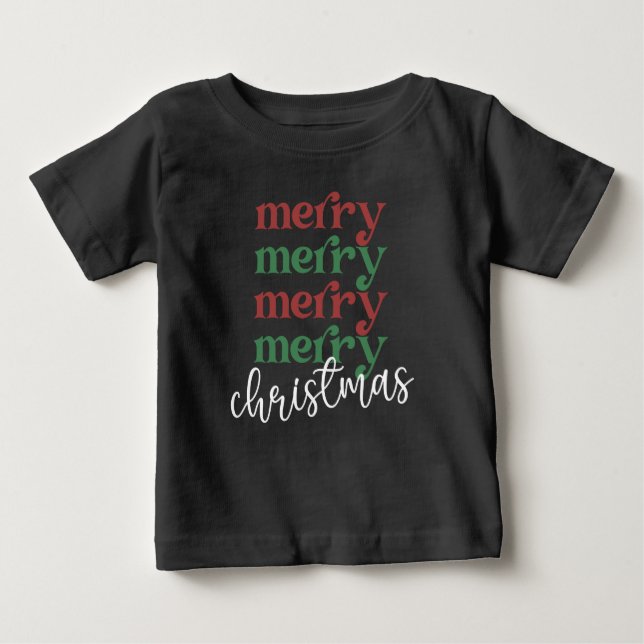 Frohe Weihnachten Weihnachten Weihnachten Weihnach Baby T-shirt (Vorderseite)