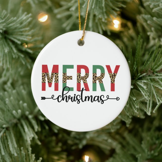 Frohe Weihnachten Weihnachten Weihnachten Weihnach Keramik Ornament (Baum)