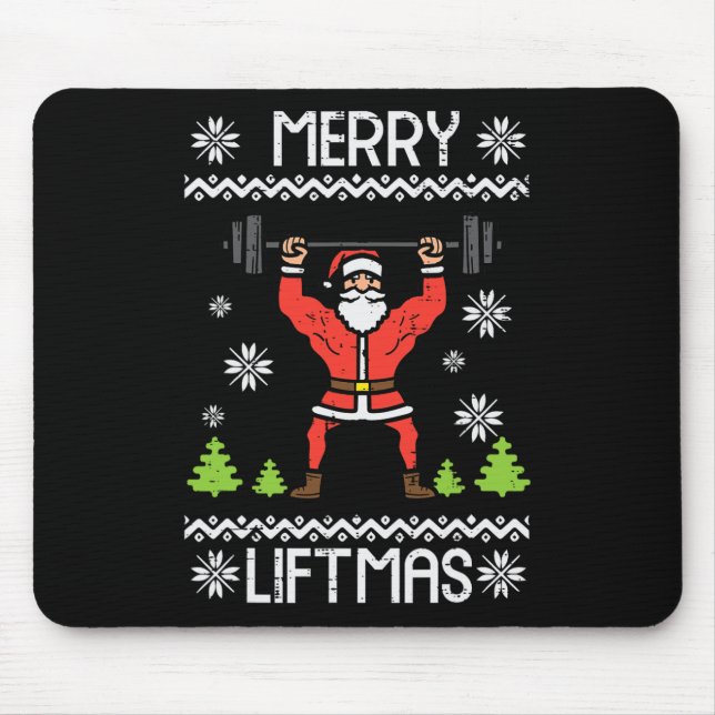 Frohe Weihnachten Weihnachten Weihnachten Workout  Mousepad (Vorne)