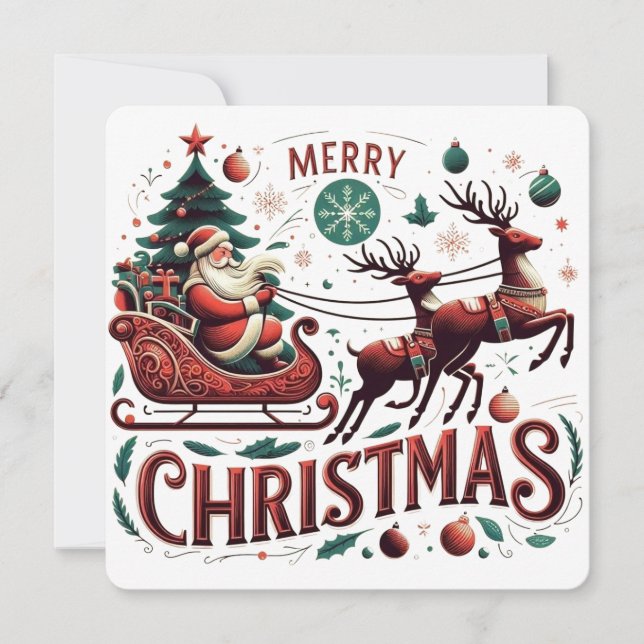 Frohe Weihnachten Weihnachten Weihnachtsfeier Einladung (Vorderseite)