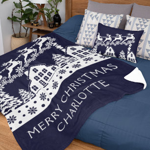 Frohe Weihnachten Weihnachten Winter Schneeflocken Sherpadecke