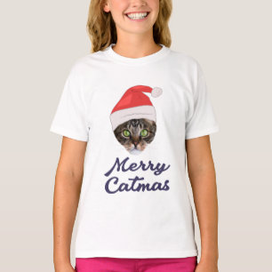 Frohe Weihnachten, Weihnachts-Katze Weihnachtsmann T-Shirt