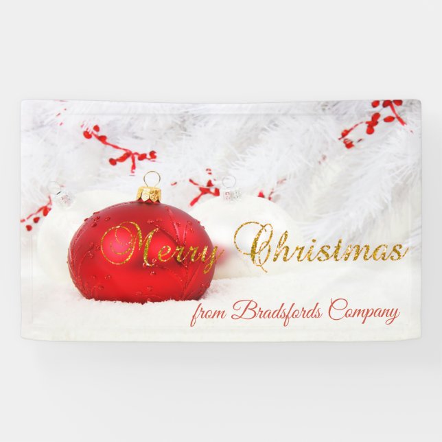 Frohe Weihnachten, Weihnachtsbälle Banner (Horizontal)