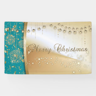 Frohe Weihnachten , Weihnachtsbälle, Falsches Gold Banner