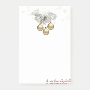 Frohe Weihnachten, Weihnachtsbälle Personalisiert Post-it Klebezettel