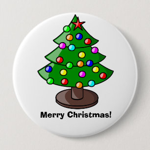 "Frohe Weihnachten" Weihnachtsbaum Button