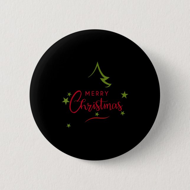 Frohe Weihnachten - Weihnachtsbaum - Frohe Weihnac Button (Vorderseite)