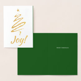 Frohe Weihnachten! Weihnachtsbaum Grün Ihre Worte Folienkarte