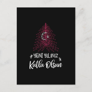 Frohe Weihnachten Weihnachtsbaum mit türkischer Fl