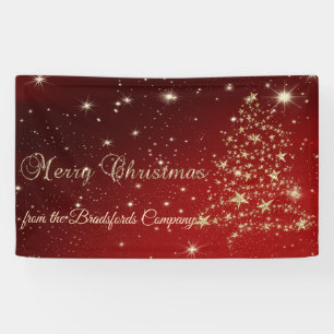 Frohe Weihnachten, Weihnachtsbaum, Rot, Firma Banner