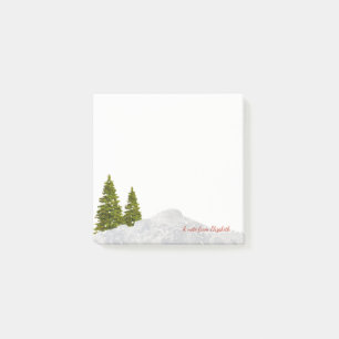 Frohe Weihnachten, Weihnachtsbaum Schnee -Personal Post-it Klebezettel