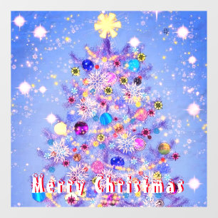 Frohe Weihnachten - Weihnachtsbaum - schön Fensteraufkleber
