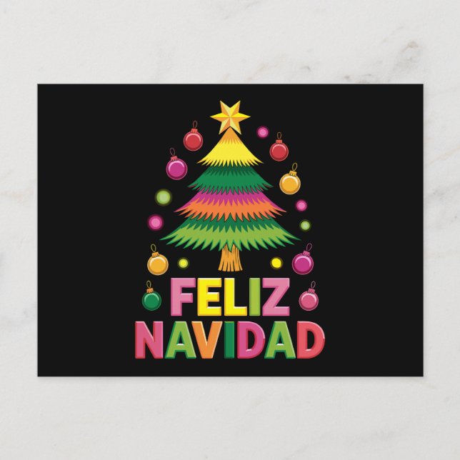 Frohe Weihnachten Weihnachtsbaum Spanische Feierta (Vorderseite)