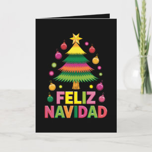 Frohe Weihnachten Weihnachtsbaum Spanische Feierta Karte