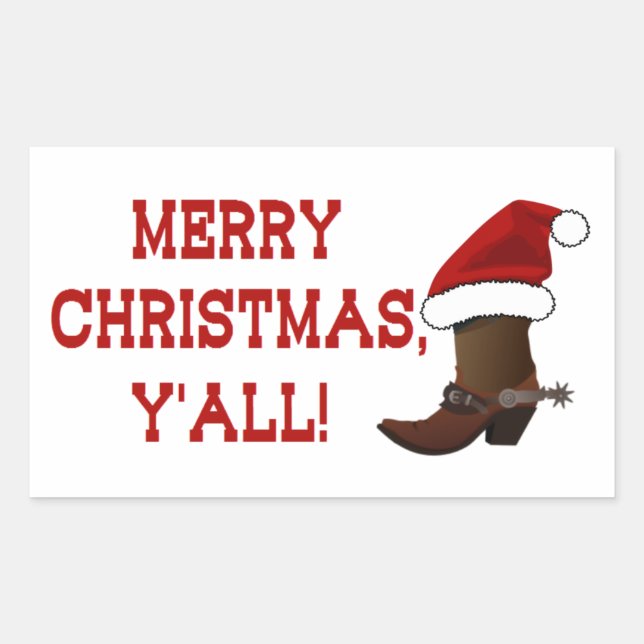 Frohe Weihnachten - Weihnachtsboot (weißer Rücken) Rechteckiger Aufkleber (Vorderseite)