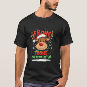 FROHE WEIHNACHTEN Weihnachtsdesign Rentier T-Shirt