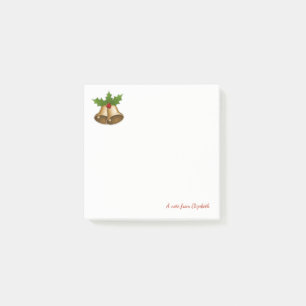 Frohe Weihnachten, Weihnachtsglocke - Personalisie Post-it Klebezettel