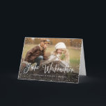 Frohe Weihnachten | Weihnachtskarte<br><div class="desc">Weihnachtskarte mit Foto und Schnee Design</div>