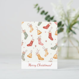 Frohe Weihnachten! Weihnachtskarte. Feiertagspostkarte