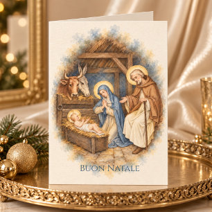 Frohe Weihnachten Weihnachtskarte   Vintage Geburt Karte