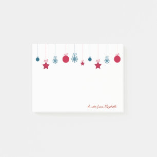 Frohe Weihnachten, Weihnachtskugeln-Personalized Post-it Klebezettel