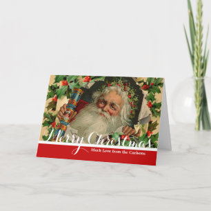 Frohe Weihnachten Weihnachtsmann Antiqu klassisch