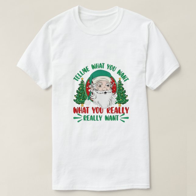 Frohe Weihnachten Weihnachtsmann Art T-Shirt (Design vorne)