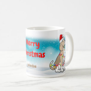 Frohe Weihnachten Weihnachtsmann Beagle Haustier H Kaffeetasse