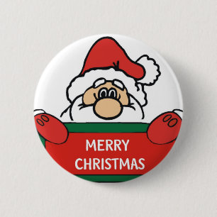 Frohe Weihnachten Weihnachtsmann Button