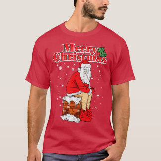 Frohe Weihnachten Weihnachtsmann Chimney Kack T-Shirt