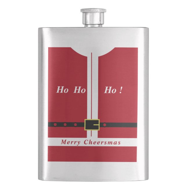 Frohe Weihnachten - Weihnachtsmann - Geschenke für Flachmann (Vorderseite)
